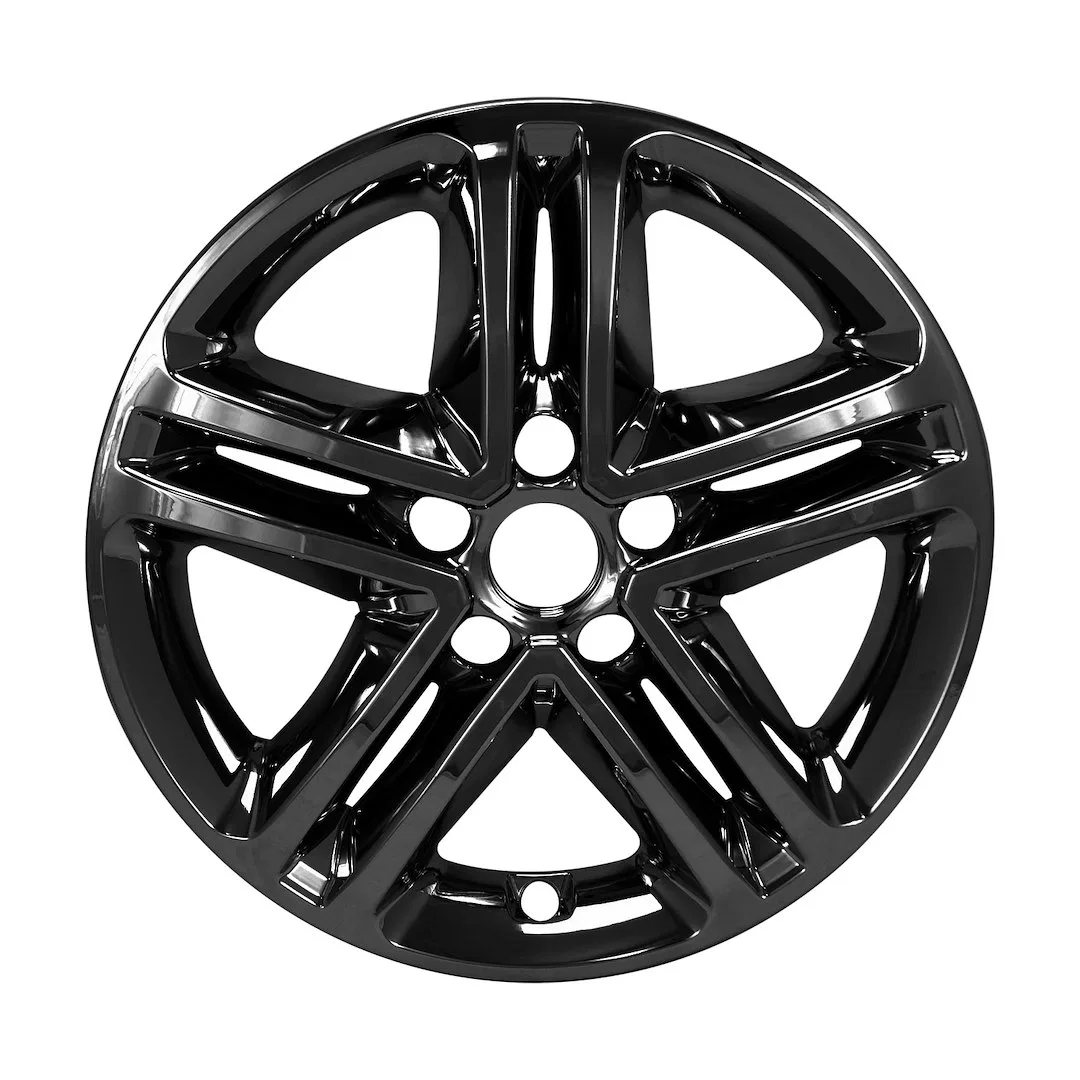 IMP460BLK – COAST2COAST Wheel Skin, 17 Inch 5 Split Spokes Snap-On Painted Gloss Black ABS Plastic Set Of 4